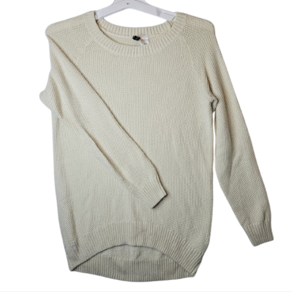 H & M Divided Cream Acrylic/Wool Chunky Knit Sweater Luxurious Cozy Sweater XS